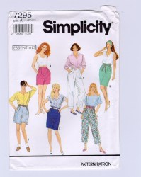 7295 PULL ON PANTS, SHORTS, SKIRTS 2 LENGTHS PATTERN 6-24